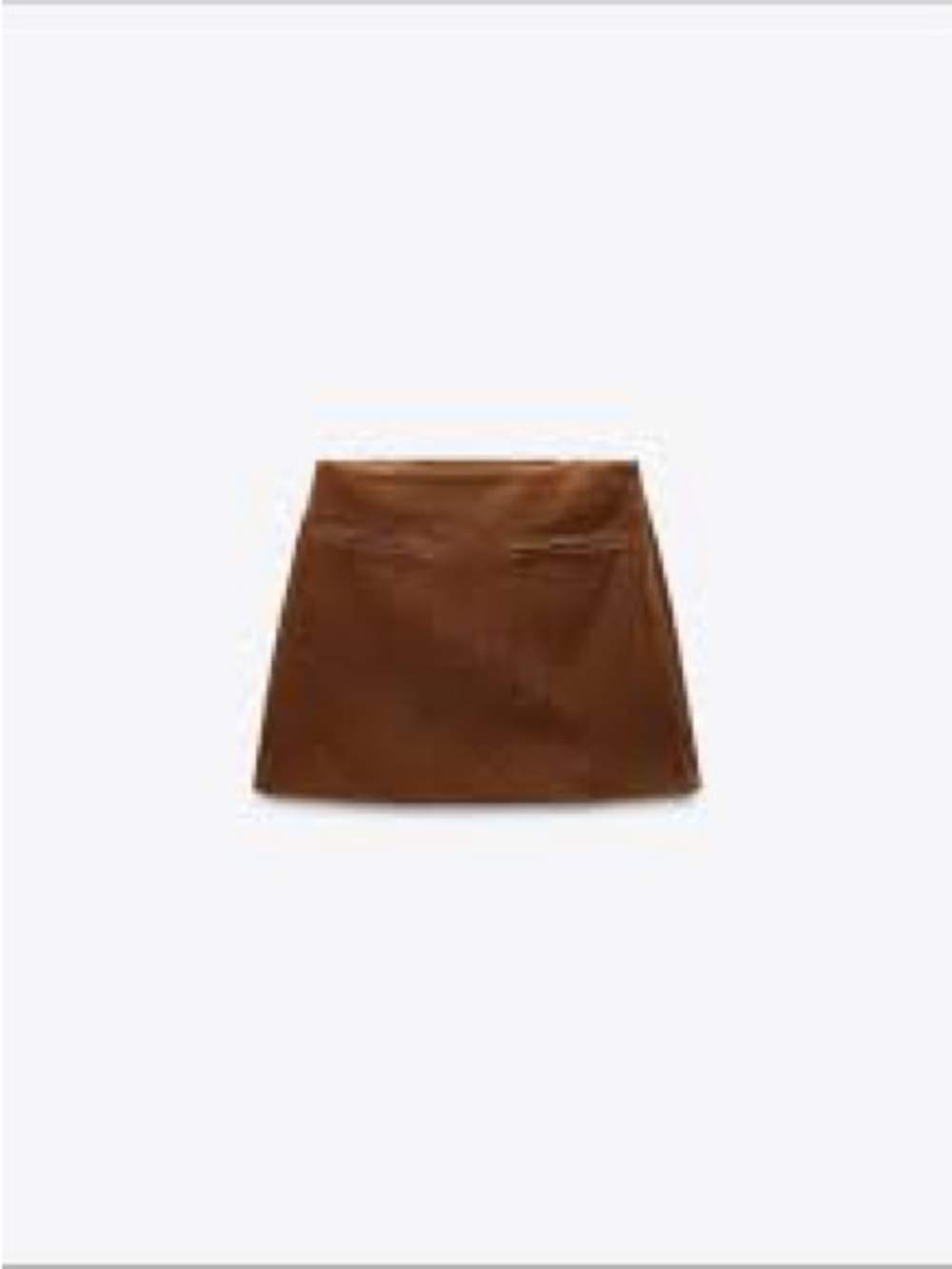 Zara Brown Suede A-Line Mini Skirt